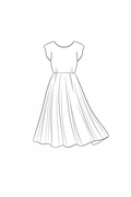 Internship Midi Dress - sleeveless, relaxed fit, pleated midi skirt illustration